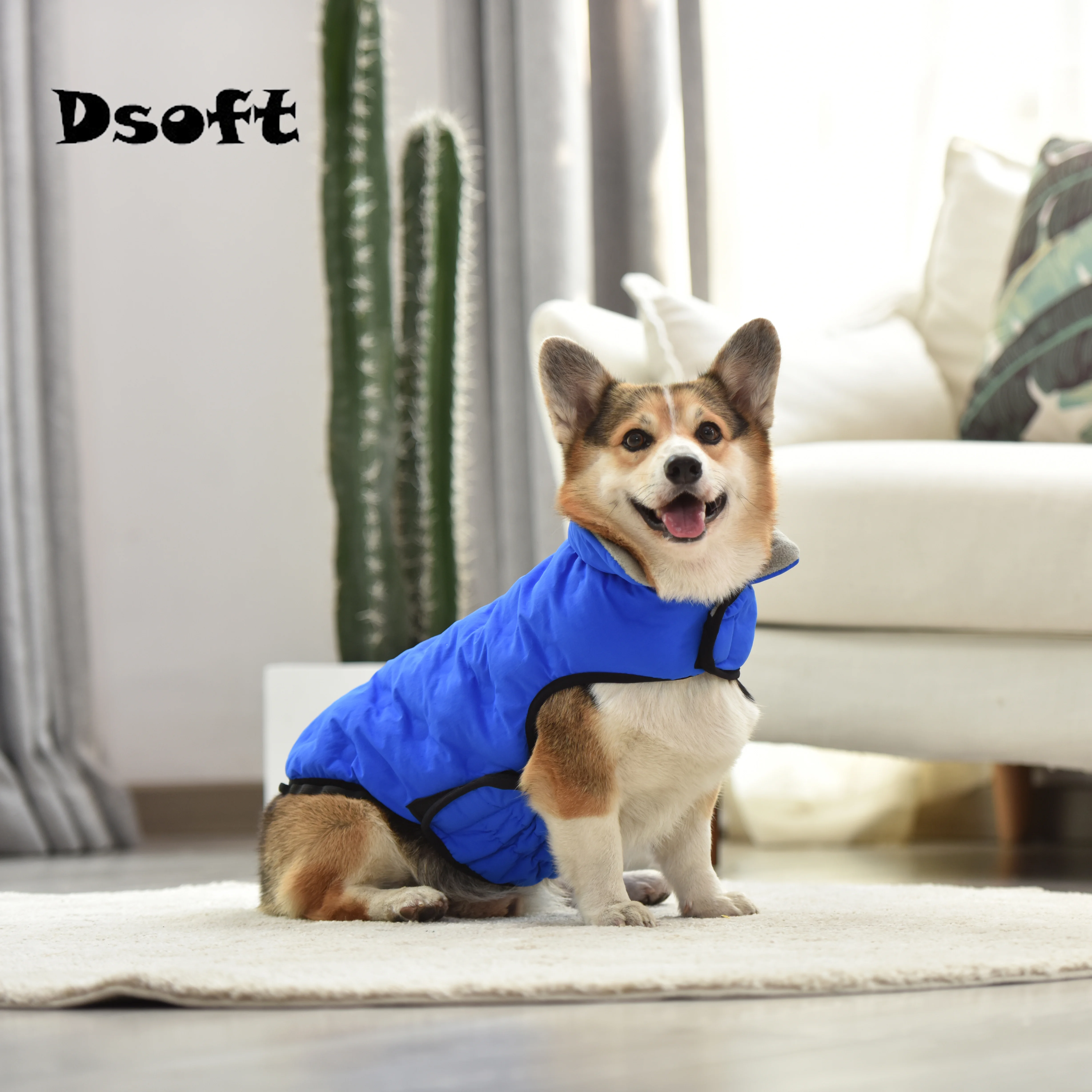 Зимняя куртка для собак для маленьких и средних собак, теплый ветрозащитный утолщенный жилет с подкладкой для питомцев, костюм для щенков, одежда для йоркширских плюшевые собаки