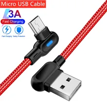 Светодиодный кабель Micro usb type-C, зарядное устройство для телефона, Microusb, быстрая зарядка для samsung, Xiaomi, huawei, Andriod, type-C, USB-C, шнур для передачи данных