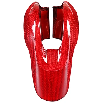

Car Carbon Fiber Red Gear Shift Knob Cover Trim for Macan Panamera Boxster Cayman 718 911 2008-2017