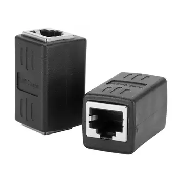 

2PCs Cable Coupler RJ45 LAN Connector Embedded-Type Female to Female Adapter for Cat7 / Cat6 / Cat5e LAN Connector