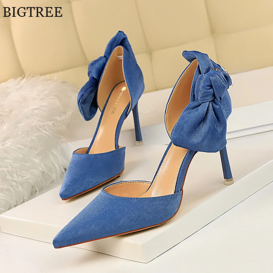 blue stiletto shoes