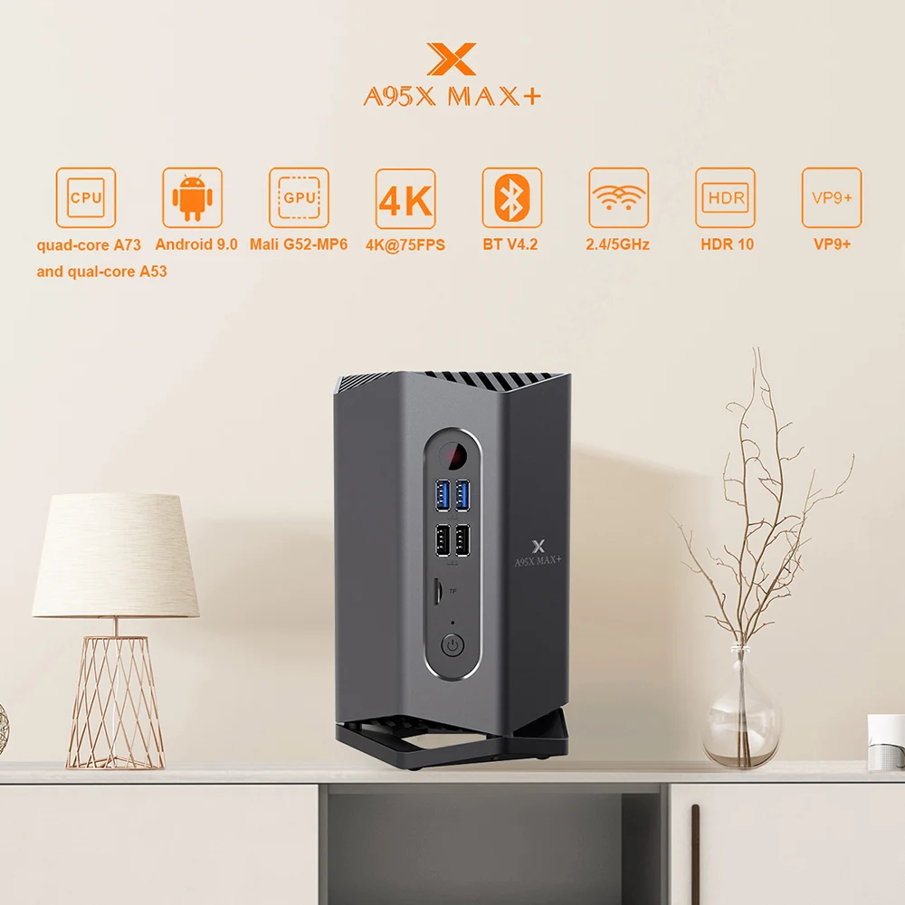 2019 New Gaming TV Box Android 9.0 Amlogic S922X A95X MAX PLUS Smart TV BOX 4GB 64GB Dual mimo Wifi