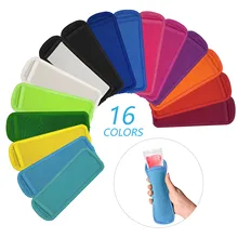 24 Pack Reusable Popsicle Bags Ice Pop Sleeves Antifreezing Sleeves,8 Colors