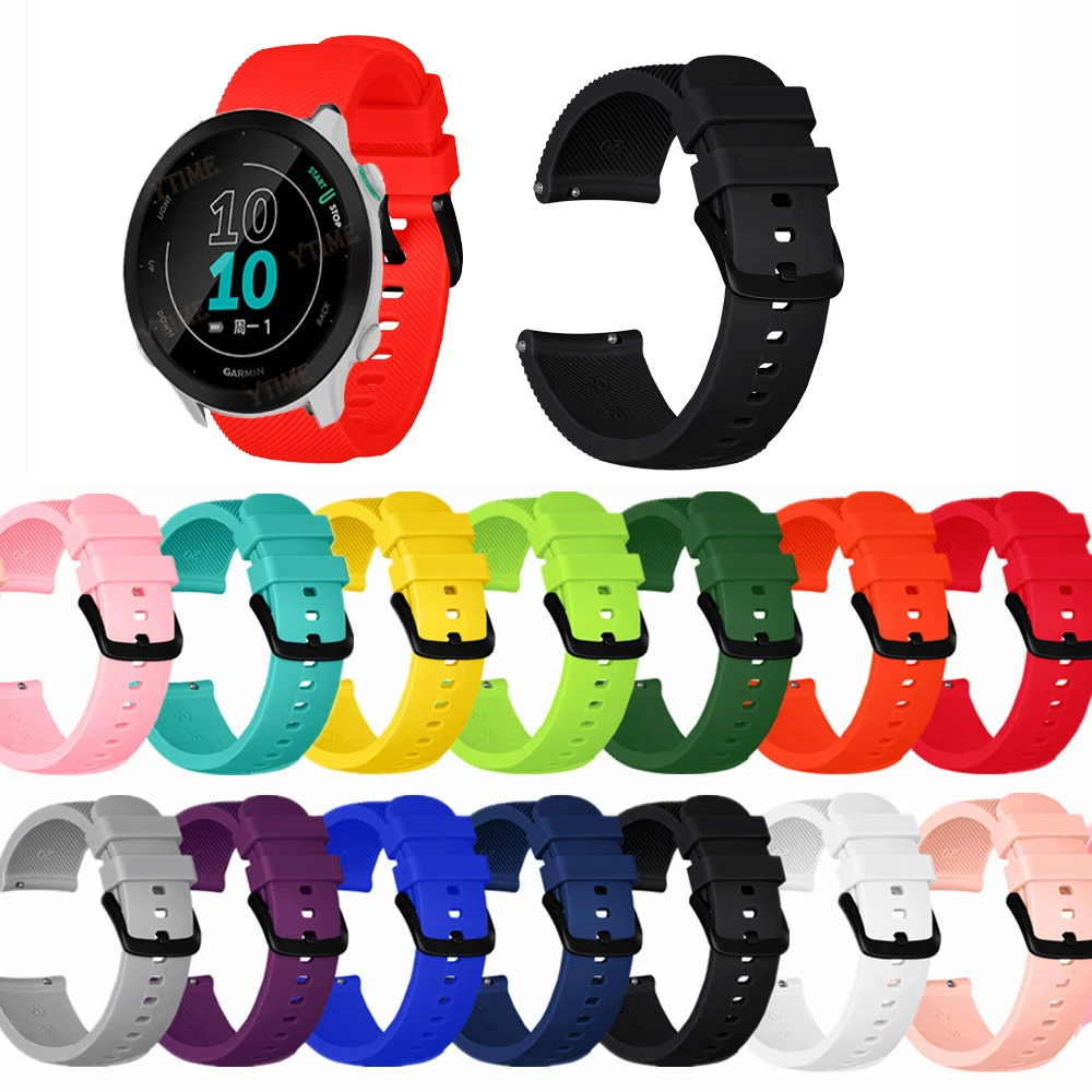 Cinturino per Garmin Forerunner 55 158 Band 245 245M 645 Smartwatch cinturino da polso 20mm cinturino sportivo in silicone accessori braccialetto  1511