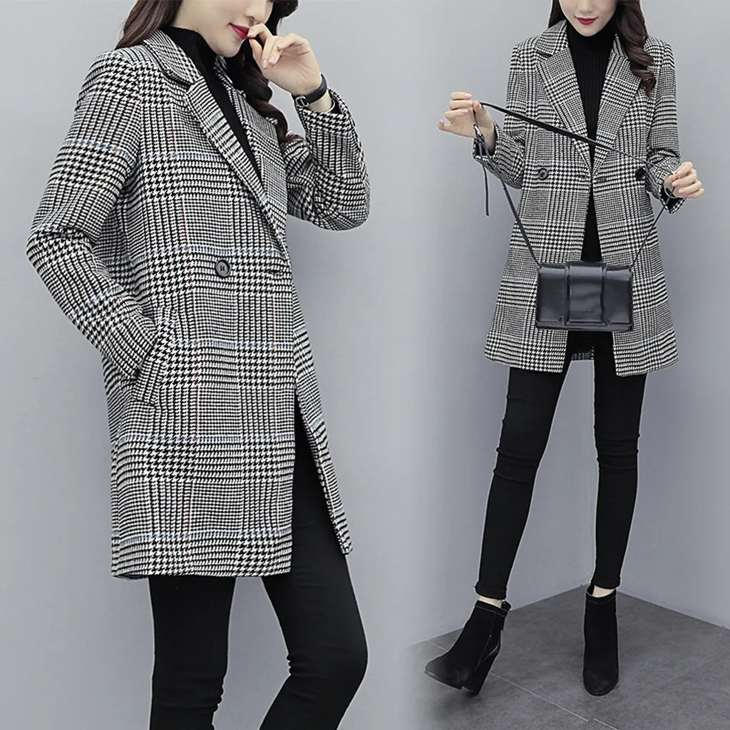 checkered winter coat