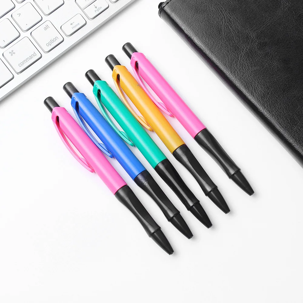 F157 Students Plastic Click Ballpoint Pen 5 Pack 2 Yuan Shop Stall The Department Store Hot Selling Yiwu Small Commodity