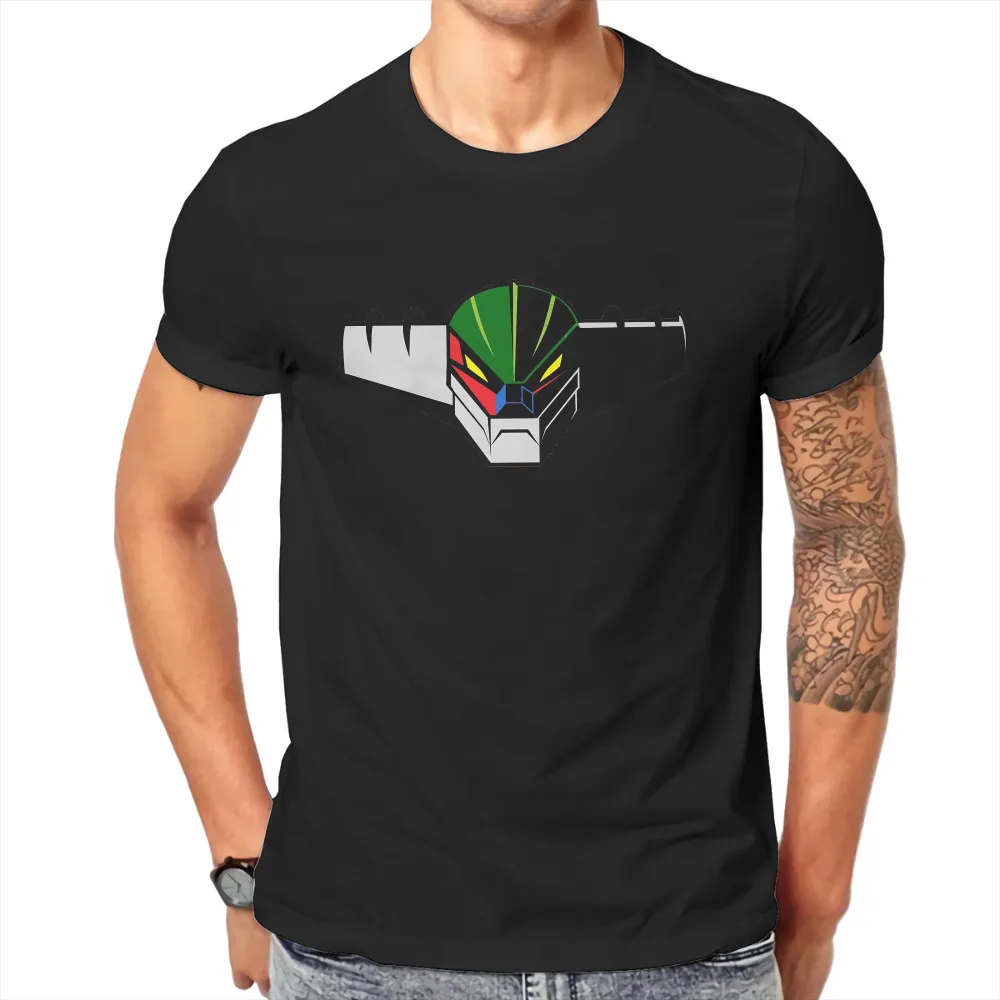 Jeeg Robot Head T Shirt Classic Fashion Summer Big Size Cotton Abbigliamento Da Uomo Harajuku Girocollo Tshirt