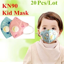 20 шт./30 шт., детская Пылезащитная маска с мультипликационным принтом, PM2.5, детская дышащая противотуманная маска с дыхательным клапаном, PM2.5, Пылезащитная маска, случайный цвет