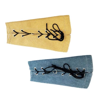 

Practical 2 Pcs Protective Gloves Parrot Anti Scratch Shoulder Bird Shoulder Shawl Bird -Yellow & Blue