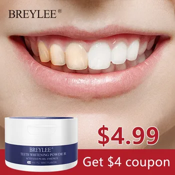 

BREYLEE Teeth Whitening Powder 55g Toothpaste Dental Tools White Teeth Cleaning Oral Hygiene Toothbrush Gel Remove Plaque Stains