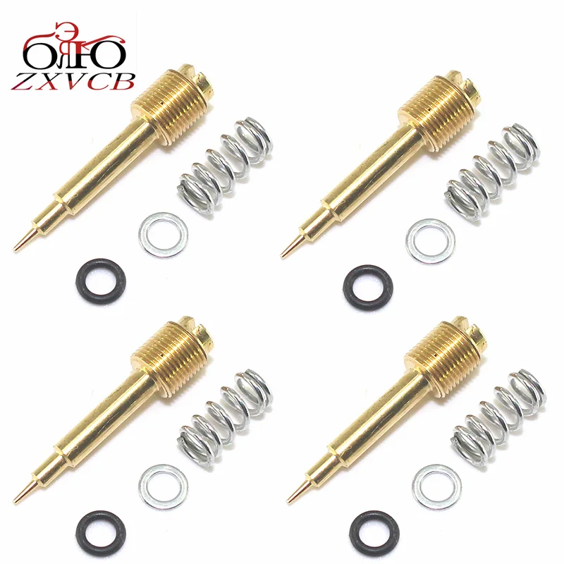Для CB125 CB450SJ CB750SF RC42 CBX550F CBX650 RC13 CBX750 RC17 CB750SF CB125TDJ карбюратор расхода топлива регулировочный винт - Цвет: 4pcs