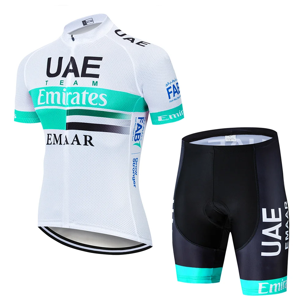 Команда ОАЭ PRO Велоспорт Джерси 9D гель велосипед шорты Костюм MTB Ropa Ciclismo мужские летние велосипедный майон culotte одежда - Цвет: Cycling suit