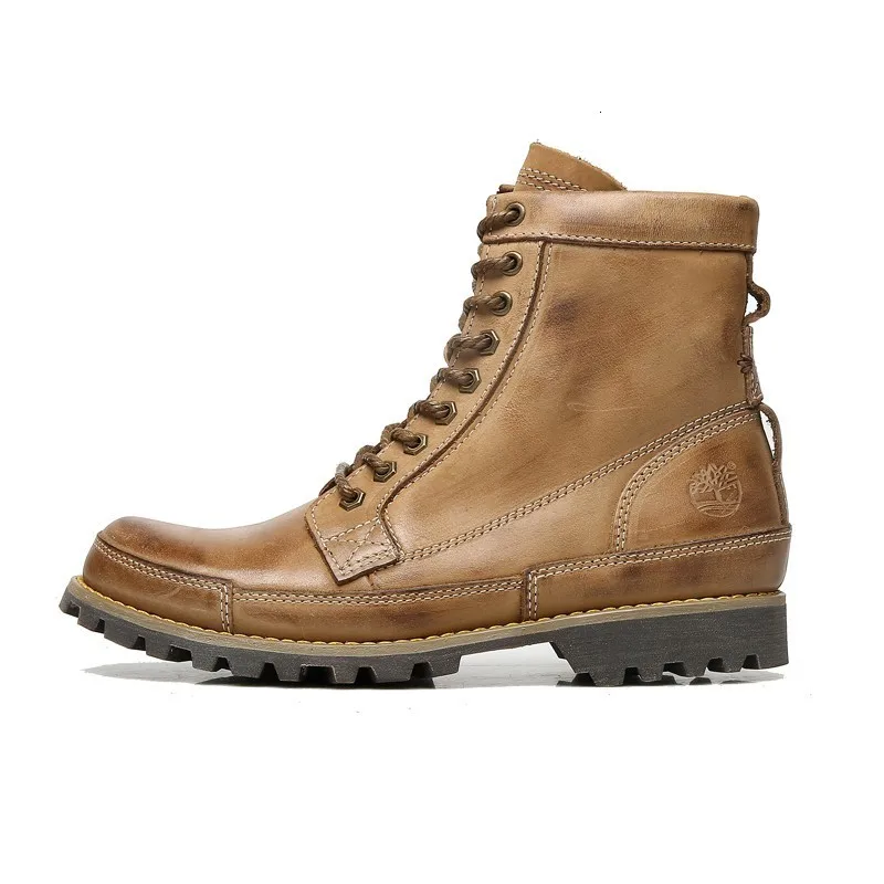 TIMBERLAND/ оригинальные мужские Ботинки Martin из натуральной кожи; рабочие ботинки кофейного цвета; Мужская обувь для прогулок; 888-1; 39-44