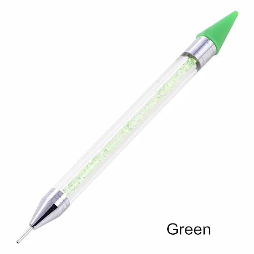 Green Высокое качество, Кристальный карандаш, стразы с плоской задней поверхностью, инструменты для самостоятельного изготовления бусин, шпильки, палочки для одежды, алмазные палочки, er B1145 - Цвет: Green
