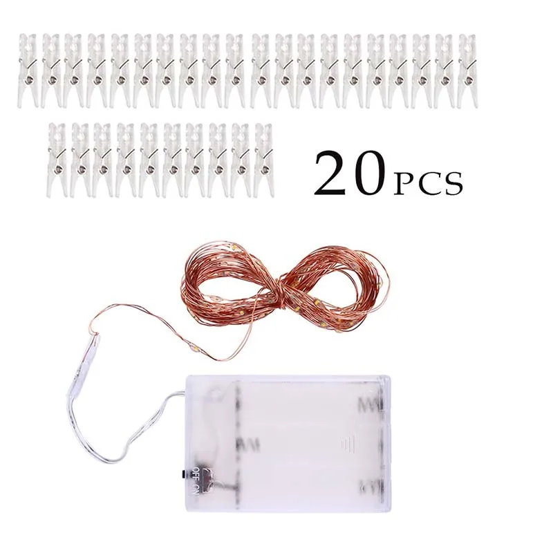 Style 1 2M/5M/10M USB LED Light String for Photo Clip Decor Fairy String Lights Chain Battery Christmas Copper Wire Lamp Creative Decors - Испускаемый цвет: Style 1