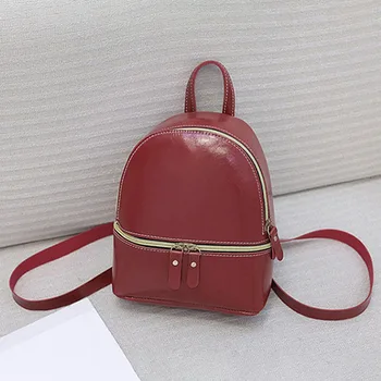 

Women Multifunctional Backpack Zipper Closure Pouch Crossbody Fashion PU Leather Rucksack Travel Bags Leisure School Student