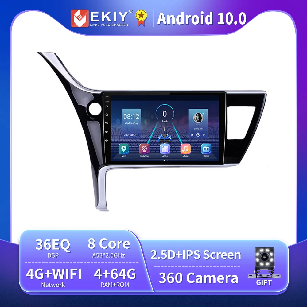 EKIY для Toyota Corolla 2017 2018 2019 Android 9 0 автомобильный Радио мультимедийный экран