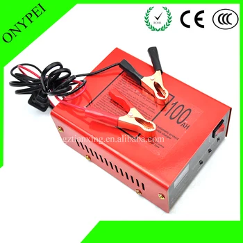 

Maintenance-free 12V/24V 10A 140W Output Electric Car Motorcycle Battery Charger With Charging Cable / Clamps / User Manual