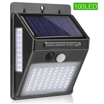

Wall Light LED Solar Light Solar Lamp Durable Eco-Friendly 100LED Motion Sensor Waterproof Path Garden Yard Walkway Lights