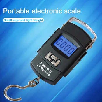 

50kg/10g Pocket Portable Hanging Scale LCD display Digital Electronic Hand Held Hook Balance Weighing with Backlight