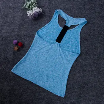 Women s Yoga Tops Workout Tank T Shirts Fitness Vest Sports Training Singlet Running Athletic