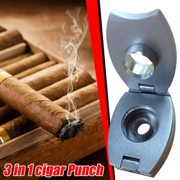 

3 in 1 Cigar Blades Cutter Knife Pocket Stainless Steel Cigar Scissors Shears Punchers
