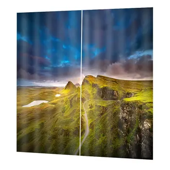 

Top Blackout Curtain Panel Window Screening Window Drapes 170*200cm Elegant Living Room Bedroom Decorative Curtains DZGT019