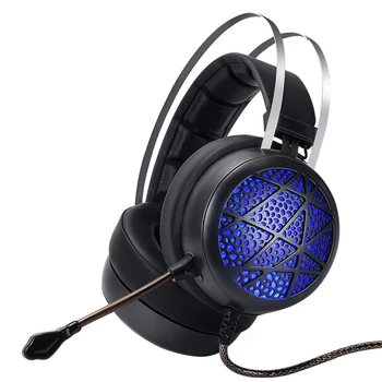 

Internet Cafe Gaming Desktop Computer Gaming Headset with Microphone Stereo for PC Mobile Phone Tablet