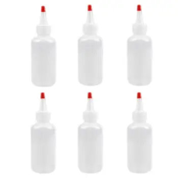 

6pcs 120ML 4OZ Multi-fiunctional Plastic Squeeze Bottles Capacity Dispenser for Liquid Glue Construction