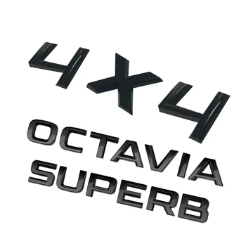

For SKODA SCALA 4X4 SUPERB OCTAVIA RAPID YETI FABIA KODIAQ KAROQ KAMIQ Displacement Sticker ABS Glossy Black Trunk Sticker
