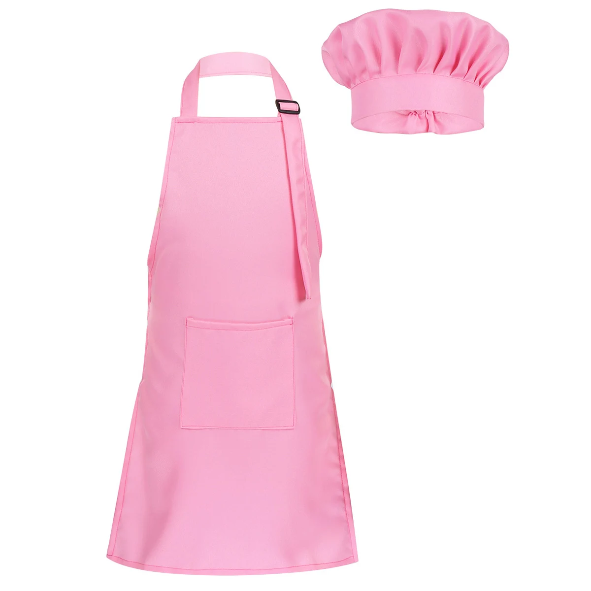 

Chirdren Kids Adjustable Aprons Chef Hat for Boys Girls Kitchen Cooking Uniform Baking Painting Art Craft Front Pocket Bib Apron