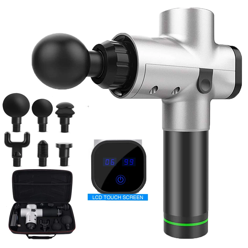 

Pain Relief Massage Gun Cordless Rechargeable Muscle Stimulator Deep Tissue Massager Device Body Relaxing Massageador Fascia Gun