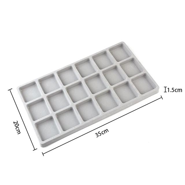 13 Styles Flocked Bead Board For Bracelet Necklace Tray Beading Accessories Measuring Tools Crafts For Jewelry Making DIY 18 grids