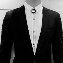 Галстук с металлической цепочкой мужской костюм унисекс рубашка для свадебной вечеринки банкета классический трендовый простой высококачественный регулируемый галстук