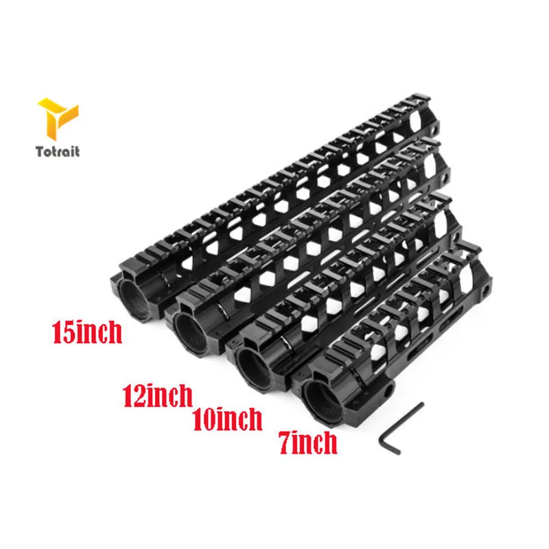 Totrait Tactica Сверхлегкий AR-15 M4 легкий M-LOK MLOK 7 9 12 15 дюймов Тонкий свободный поплавок Handguard Пикатинни кронштейн