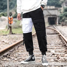 Осень весна камуфляжные брюки тренировочные брюки карго мужские большие размеры XXXL 4xl 5xl черные белые хип хоп брюки