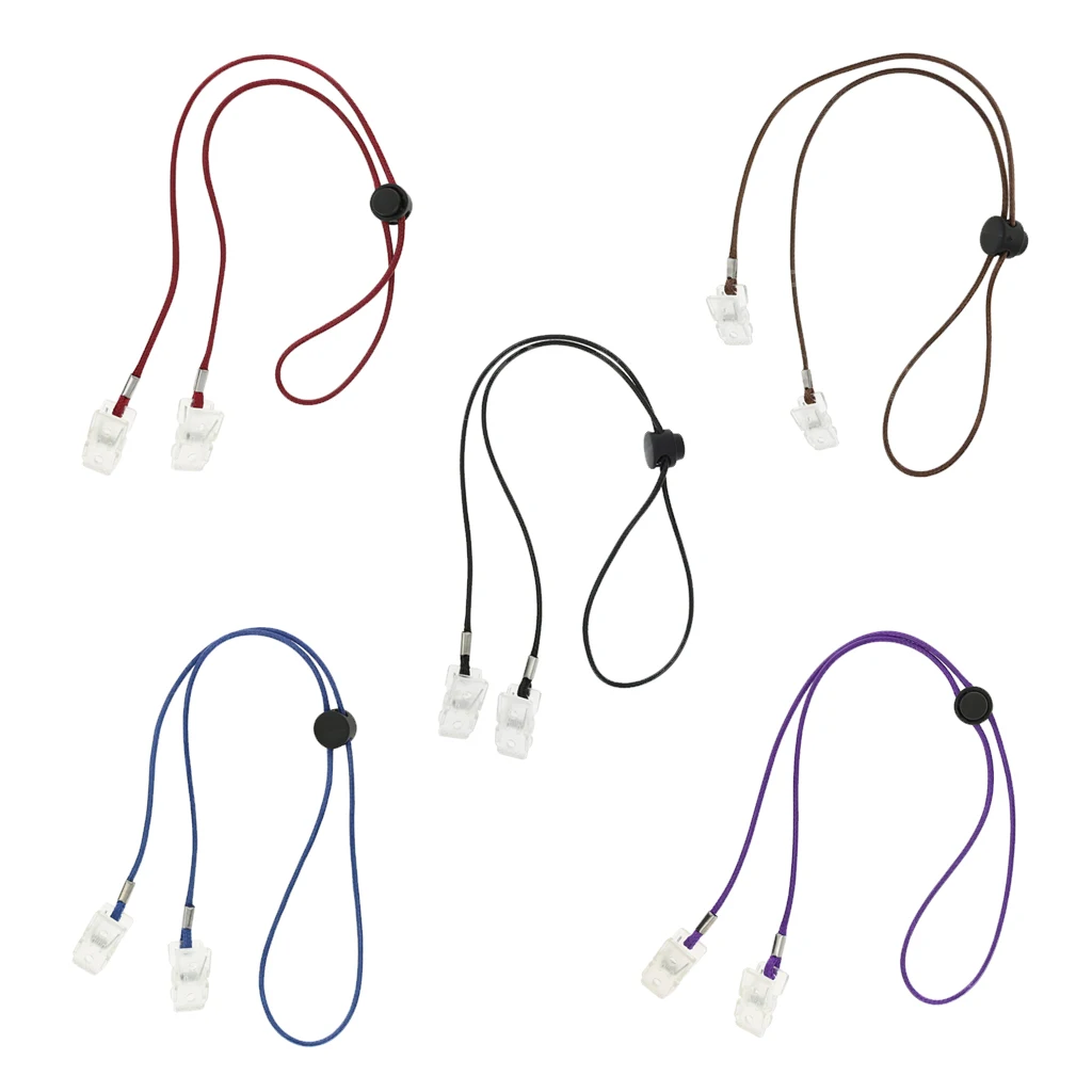 5x Adjustable Mealtime Dinner Napkin Clip Strap Lanyard Bib Holder Neck Chain Elderly Adults Kids Clothing Protector Tools