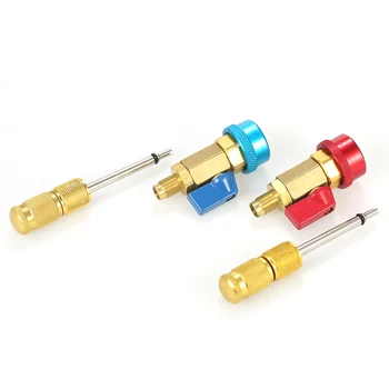 

Hot 2pcs Air Conditioning R134A Valve Core Quick Remover Installer High Low Pressure Tool