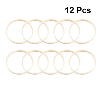 

12pcs 10/15/17/20/23/26cm Dream Catcher DIY Rings Round Bamboo Hoop Frame Craft Making Materials Wind Chime Accessories