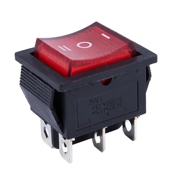 

Waterproof LED illuminated 6Pins Mini O/F/O DPDT Rocker Switch Car Dashboard NEW