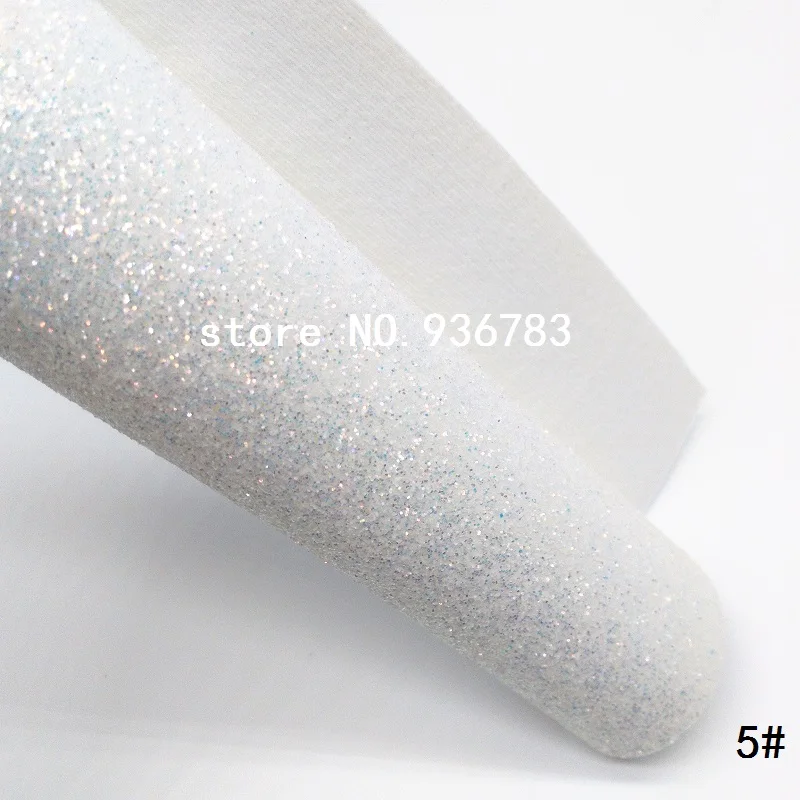 MQ007B 30X134cm Stars Glitter Fabric Fine Glitter Leather for making bows shoes handbags and wallpaper Decoration - Цвет: 5