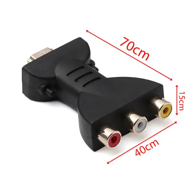 Мини портативный HDMI штекер на 3 RCA видео Аудио Адаптер Plug and play компонент Конвертер
