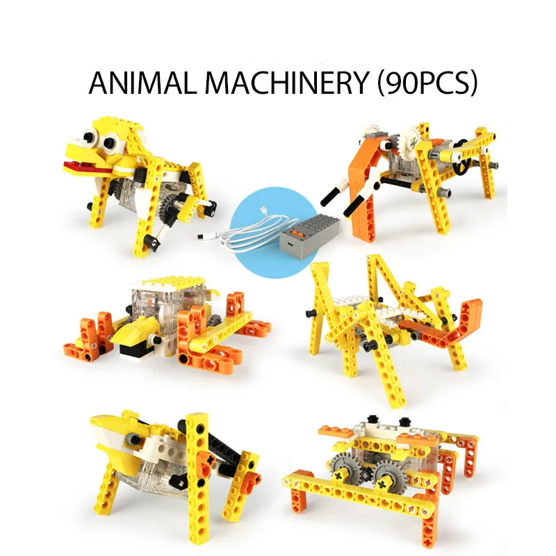 

Vanger Electric Gear Machine Animal Building Popular Science Series Puzzle Assembly Model Early Education Power Boy Toynew