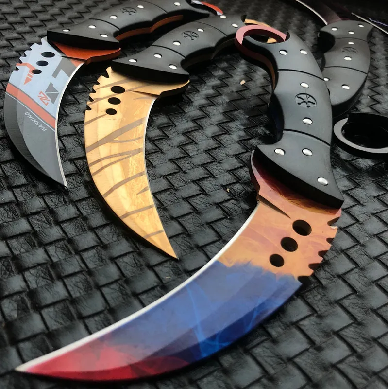 Сверхмощный Skinner Hawkbill CSGO KARAMBIT тактический нож 5 цветов для охоты на открытом воздухе и выживания с фиксированным лезвием Ножи