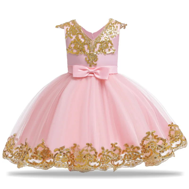 Детские рождественские платья для девочек, платье костюм принцессы «Моана» нарядное платье для девочек детское свадебное платье Vestido 4, 6, 7, 8, 9, 10 лет - Цвет: Pink