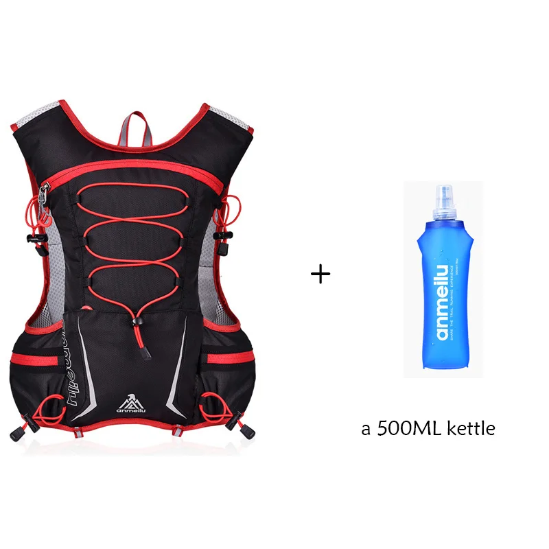 red 2 5L сумка для бега, для велоспорта, для пеших прогулок, спортивные сумки для мужчин и женщин, сумка для воды с чайником, водонепроницаемая, устойчивая к разрывам, марафонский жилет - Цвет: red 2