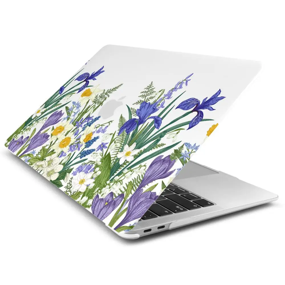 Чехол-клавиатура для ноутбука с мраморным цветочным узором для нового MacBook Air 13 Pro 13,3 15 дюймов retina Touch Bar A2159 A1932