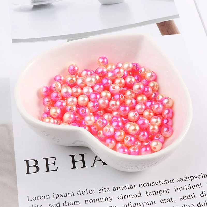 C04 Color Разноцветные Бусины, круглые, размер 3-10 мм, имитация жемчуга для одежды, с отверстиями для рукоделия, художественное ожерелье, модные аксессуары для изготовления ювелирных изделий - Цвет: C04 Color