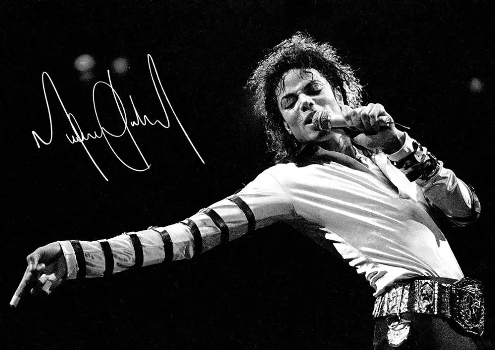 

MICHAEL JACKSON Signature Art Film Print Silk Poster Home Wall Decor 24x36inch