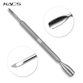 

KADS 1pcs Dual-end UV Gel Nail Cuticle Pusher Spoon Stainless Steel Trimmer Dead Skin Remover Manicure Pedicure Care Tool